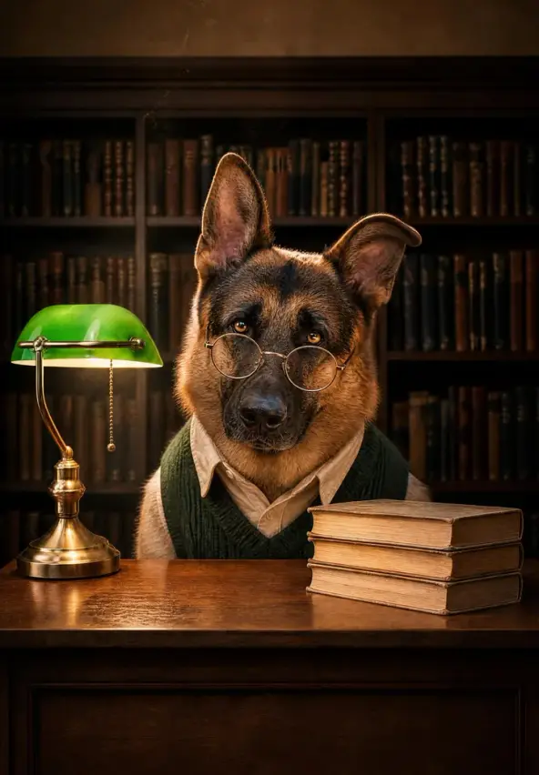 Przykład stylu: Profesor z biblioteki